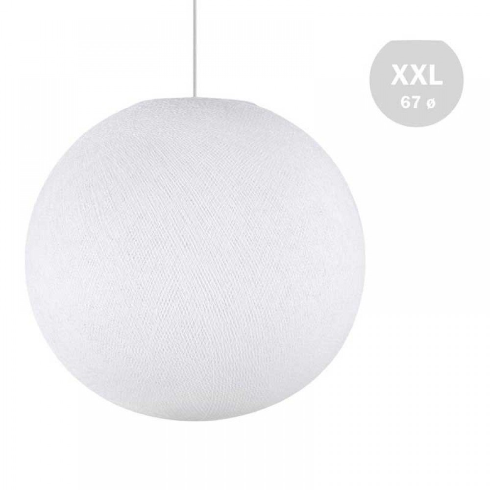 Φωτιστικό Σφαίρα Light Χειροποίητο από νήμα XXL 67cm Λευκό - Creative Cables