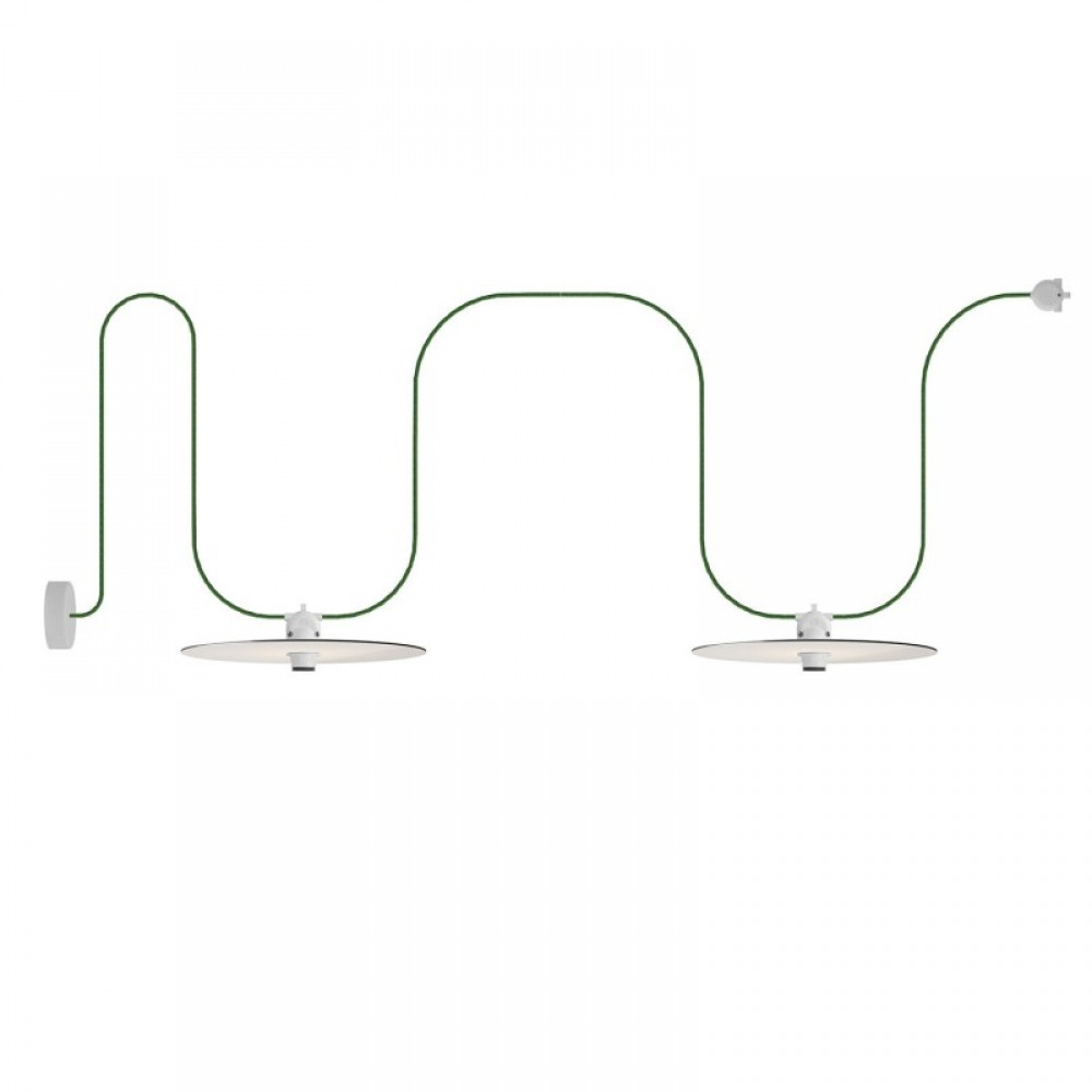 Γιρλάντα Εξωτερικού Χώρου EIVA με 2 καπέλα φωτιστικού και ροζέτα - Λευκό - Creative Cables