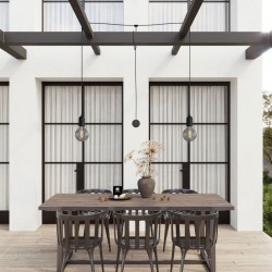 Κρεμαστό φωτιστικό Εξωτερικού Χώρου T-Snake EIVA 2-φωτο IP65 με ροζέτα Μαύρο - Creative Cables