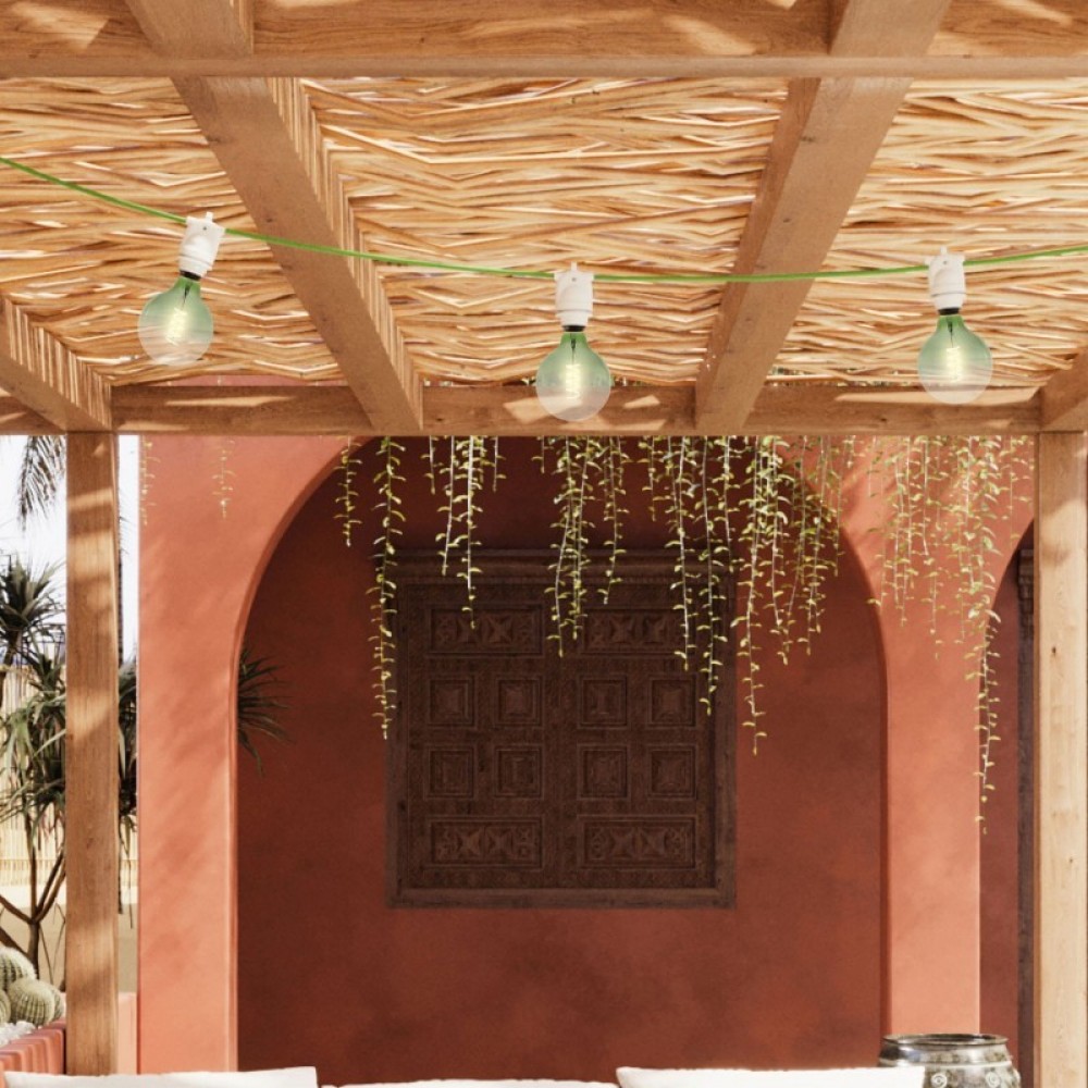 Γιρλάντα Εξωτερικού Χώρου EIVA με 3 λάμπες και ροζέτα Λευκό - Creative Cables