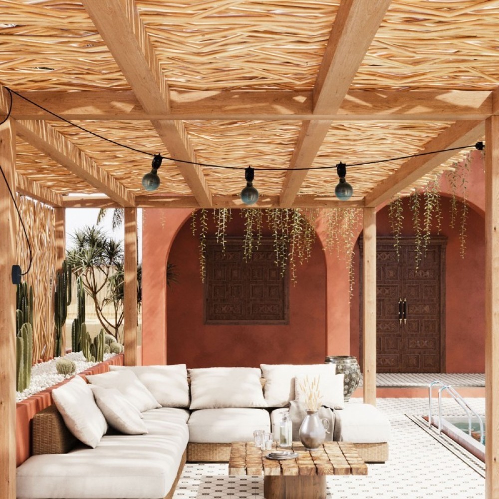 Γιρλάντα Εξωτερικού Χώρου EIVA με 3 λάμπες και ροζέτα Μαύρο - Creative Cables