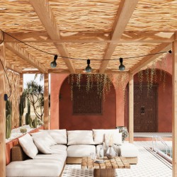 Γιρλάντα Εξωτερικού Χώρου EIVA με 3 λάμπες και ροζέτα Μαύρο - Creative Cables