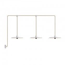 Κρεμαστό φωτιστικό Εξωτερικού Χώρου E-Snake EIVA 3-φωτο IP65 με καπέλα και ροζέτα Λευκό - Creative Cables