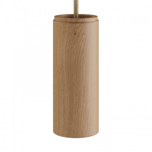 Κρεμαστό Ξύλινο Σποτ Σωληνωτό Tub-E14 με Ξύλο - Made in Italy - Creative Cables