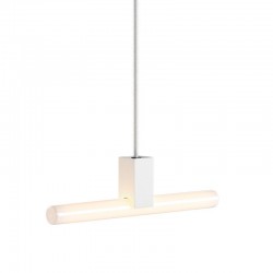 Κρεμαστό Φωτιστικό Μεταλλικό με ντουί Linestra S14d Σειρά Syntax® και Υφασμάτινο Καλώδιο, WHITE - Made in Italy - Creative Cables