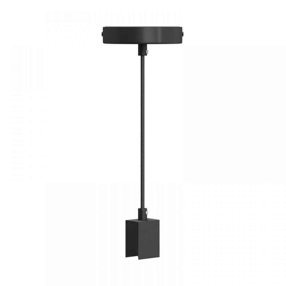 Κρεμαστό Φωτιστικό με Ντουί Linestra S14d Σειρά Syntax Και Μαύρο Υφασμάτινο Καλώδιο RM04 - Creative Cables