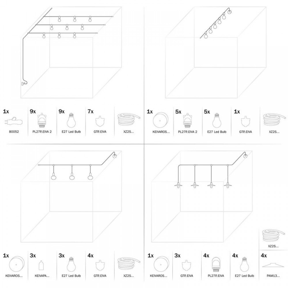 Ντουί 2 κατευθύνσεων Eiva-2, Στεγανό IP65 ιδανικό για εξωτερικό χώρο - Creative Cables