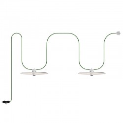 Γιρλάντα Εξωτερικού Χώρου EIVA με 2 καπέλα φωτιστικού και φις - Λευκό - Creative Cables