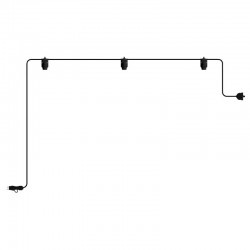 Γιρλάντα Εξωτερικού Χώρου EIVA με 3 λάμπες και φις - Μαύρο - Creative Cables
