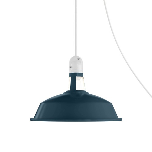 Φορητό Φωτιστικό Εξωτερικού Χώρου Snake με Καπέλο Harbour, 5m υφασμάτινο καλώδιο, IP65 αδιάβροχο ντουί και σούκο - Πετρόλ - Creative Cables