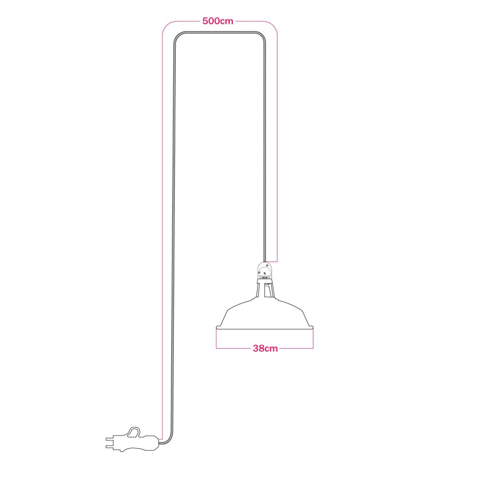 Φορητό Φωτιστικό Εξωτερικού Χώρου Snake με Καπέλο Harbour, 5m υφασμάτινο καλώδιο, IP65 αδιάβροχο ντουί και σούκο - Μαύρο - Creative Cables