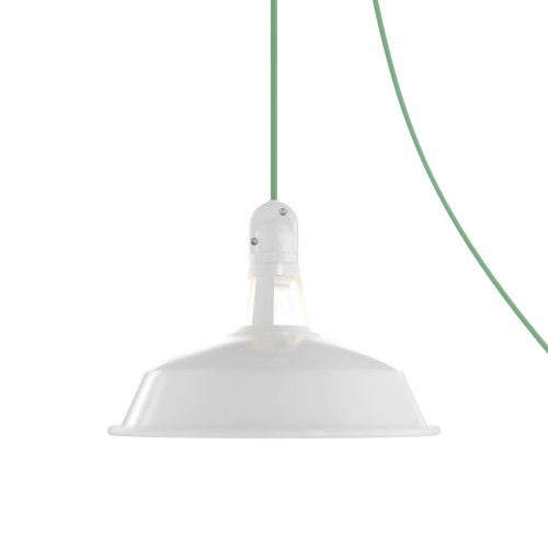 Φορητό Φωτιστικό Εξωτερικού Χώρου Snake με Καπέλο Harbour, 5m υφασμάτινο καλώδιο, IP65 αδιάβροχο ντουί και σούκο - Λευκό - Creative Cables