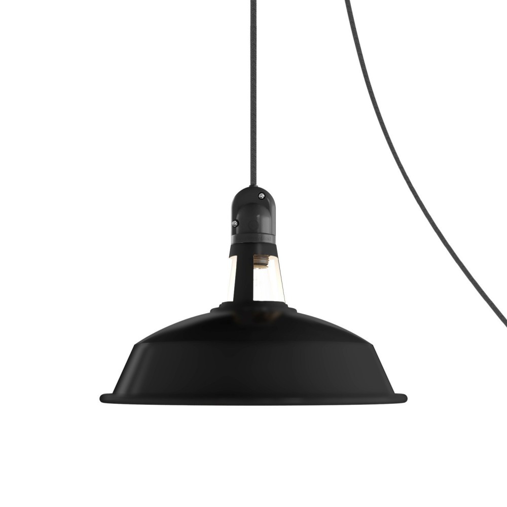 Φορητό Φωτιστικό Εξωτερικού Χώρου Snake με Καπέλο Harbour, 5m υφασμάτινο καλώδιο, IP65 αδιάβροχο ντουί και σούκο - Μαύρο - Creative Cables