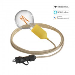 Φωτιστικό Εξωτερικού Χώρου Snake Eiva Wi-Fi, με 5m καλώδιο, στεγανό ντουί IP65 και smart λάμπα - Μουσταρδί - Creative Cables