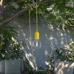 Φωτιστικό Εξωτερικού Χώρου Snake Eiva Wi-Fi, με 5m καλώδιο, στεγανό ντουί IP65 και smart λάμπα - Μουσταρδί - Creative Cables