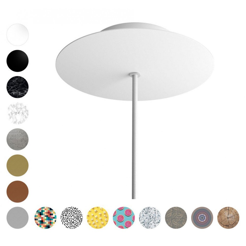 Ροζέτα Rose-One 200mm Στρογγυλή με 1 Τρύπα Σε Τσιμέντο Σχέδιο - Creative Cables