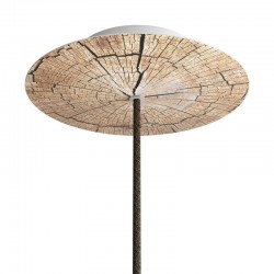 Ροζέτα Rose-One 200mm Στρογγυλή με 1 Τρύπα Σε Ξύλο Σχέδιο - Creative Cables