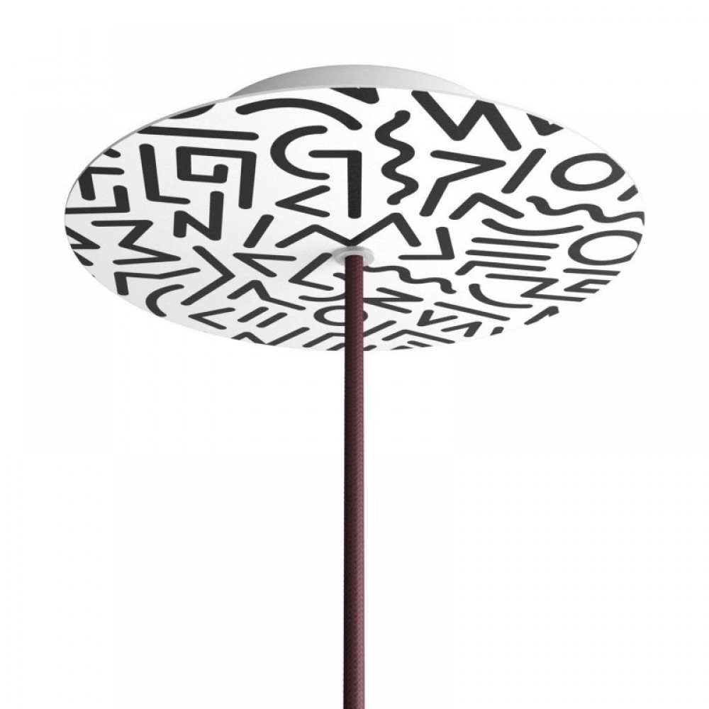 Ροζέτα Rose-One 200mm Στρογγυλή με 1 Τρύπα Σε Street Art Σχέδιο - Creative Cables