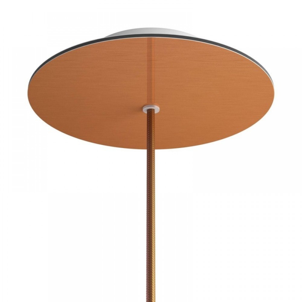 Ροζέτα Rose-One 200mm Στρογγυλή με 1 Τρύπα Σε Χάλκινο Ματ Dibond Σχέδιο - Creative Cables