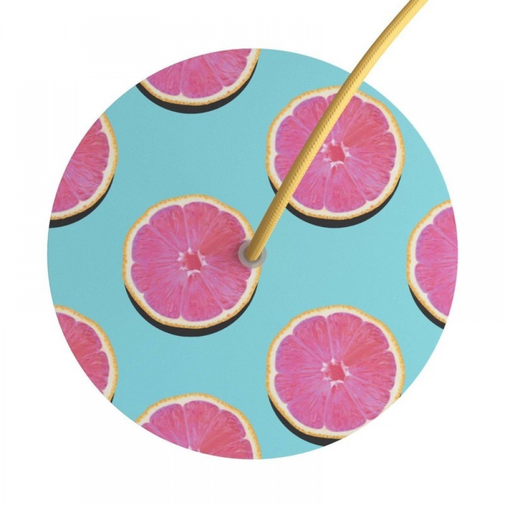 Ροζέτα Rose-One 200mm Στρογγυλή με 1 Τρύπα Σε Πορτοκάλια Σχέδιο - Creative Cables