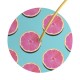 Ροζέτα Rose-One 200mm Στρογγυλή με 1 Τρύπα Σε Πορτοκάλια Σχέδιο - Creative Cables