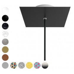 Ροζέτα Rose-One 200mm Τετράγωνη με 1 Τρύπα Σε Λευκό Σχέδιo - Creative Cables