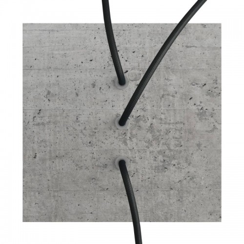 Ροζέτα Rose-One 200mm Τετράγωνη με 3 Τρύπες Στην Σειρά Σε Τσιμέντο Σχέδιo - Creative Cables