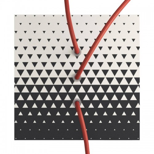 Ροζέτα Rose-One 200mm Τετράγωνη με 3 Τρύπες Στην Σειρά Σε Triangle Σχέδιo - Creative Cables