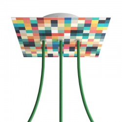 Ροζέτα Rose-One 200mm Τετράγωνη με 3 Τρύπες Στην Σειρά Σε Palette Σχέδιo - Creative Cables