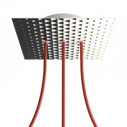 Ροζέτα Rose-One 200mm Τετράγωνη με 3 Τρύπες Στην Σειρά Σε Triangle Σχέδιo - Creative Cables