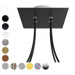 Ροζέτα Rose-One 200mm Τετράγωνη με 4 Τρύπες Στην Σειρά Σε Σχέδιο Με Πορτοκάλια - Creative Cables