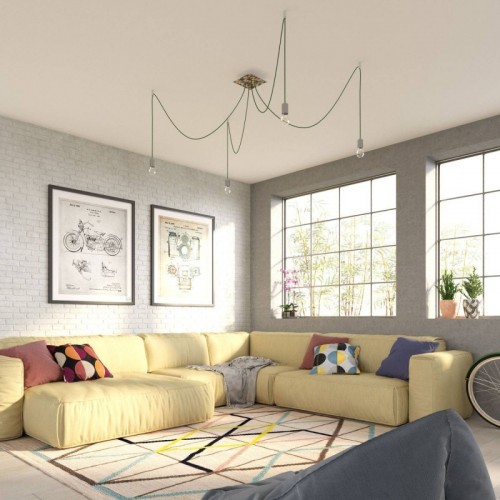 Ροζέτα Rose-One 200mm Τετράγωνη με 4 Τρύπες Στην Σειρά Σε Triangle Σχέδιo - Creative Cables