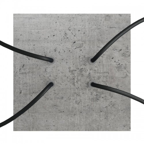 Ροζέτα Rose-One 200mm Τετράγωνη με 4 Τρύπες Στην Σειρά Σε Τσιμέντένιο Σχέδιο - Creative Cables