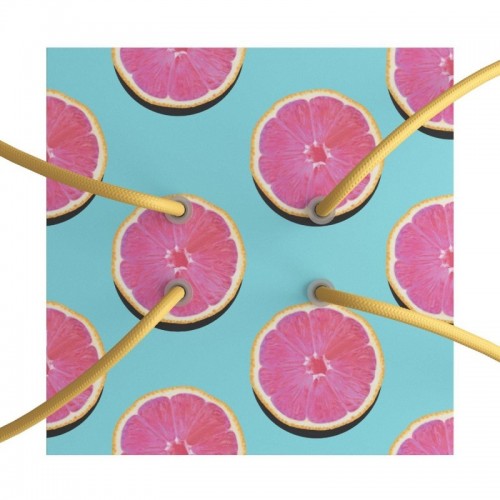 Ροζέτα Rose-One 200mm Τετράγωνη με 4 Τρύπες Στην Σειρά Σε Σχέδιο Με Πορτοκάλια - Creative Cables