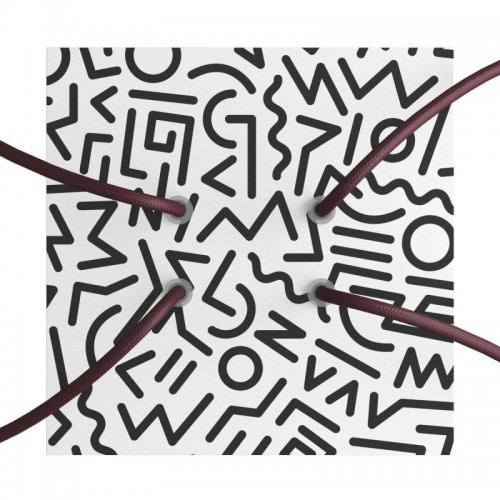 Ροζέτα Rose-One 200mm Τετράγωνη με 4 Τρύπες Στην Σειρά Σε Street Art Σχέδιο - Creative Cables