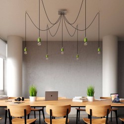 Ροζέτα Rose-One 200mm Τετράγωνη με 7 Τρύπες Στην Σειρά Σε Πορτοκάλια Σχέδιο - Creative Cables