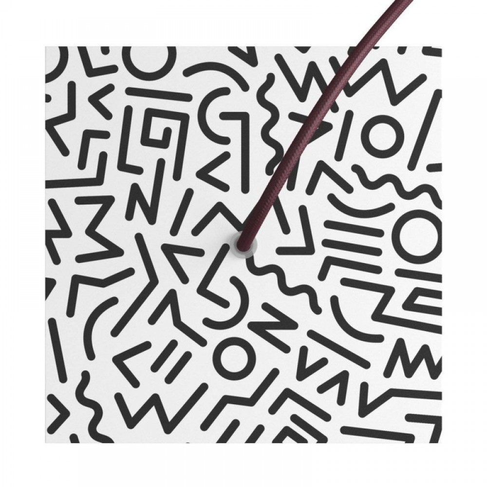 Ροζέτα Rose-One 200mm Τετράγωνη με 1 Τρύπα Σε Street Art Σχέδιο - Creative Cables