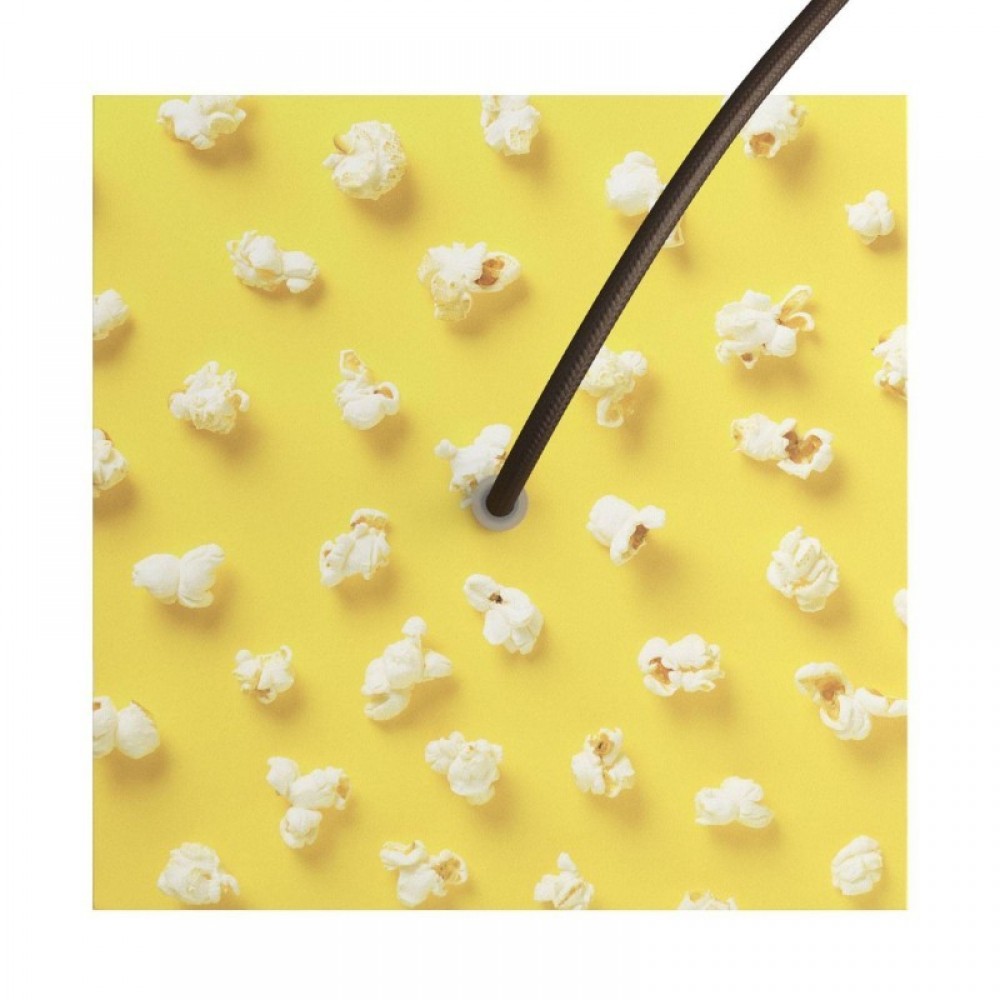 Ροζέτα Rose-One 200mm Τετράγωνη με 1 Τρύπα Σε Pop-Corn Σχέδιο - Creative Cables