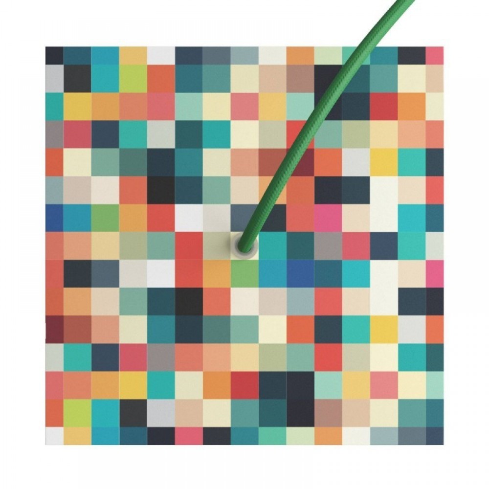 Ροζέτα Rose-One 200mm Τετράγωνη με 1 Τρύπα Σε Palette Σχέδιο - Creative Cables