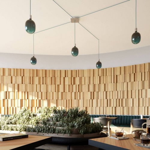 Ροζέτα Rose-One 200mm Τετράγωνη με 1 Τρύπα Σε Triangle Σχέδιo - Creative Cables