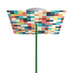 Ροζέτα Rose-One 200mm Τετράγωνη με 1 Τρύπα Σε Palette Σχέδιο - Creative Cables