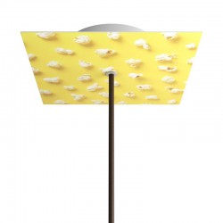 Ροζέτα Rose-One 200mm Τετράγωνη με 1 Τρύπα Σε Pop-Corn Σχέδιο - Creative Cables