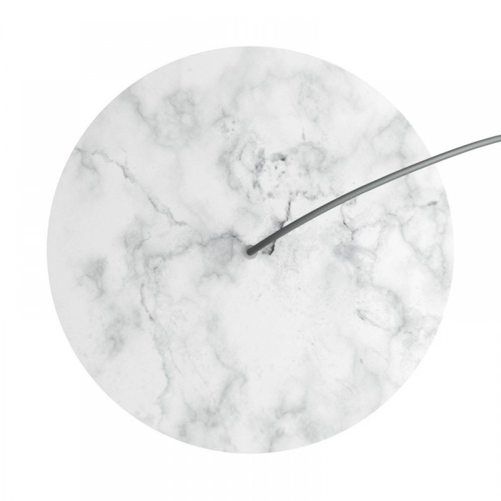 Ροζέτα Rose-One 400mm Στρογγυλή με 1 Τρύπα Σε Λευκό Μάρμαρο Σχέδιo - Creative Cables