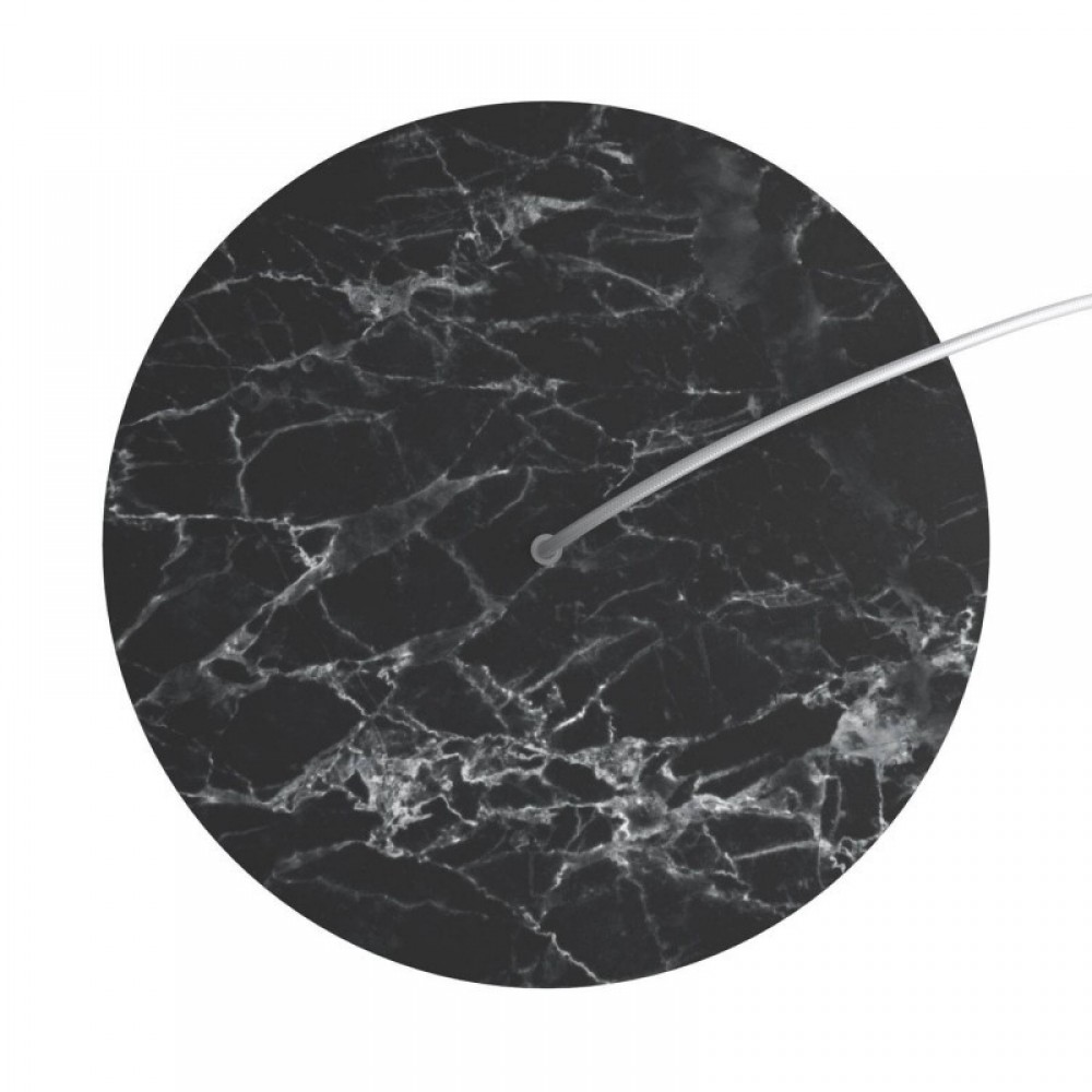 Ροζέτα Rose-One 400mm Στρογγυλή με 1 Τρύπα Σε Μαύρο Μάρμαρο Σχέδιo - Creative Cables