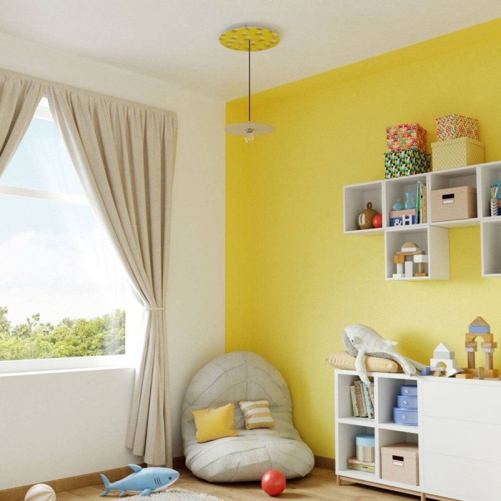 Ροζέτα Rose-One 400mm Στρογγυλή με 1 Τρύπα Σε Σχέδιo Τσιμέντου - Creative Cables