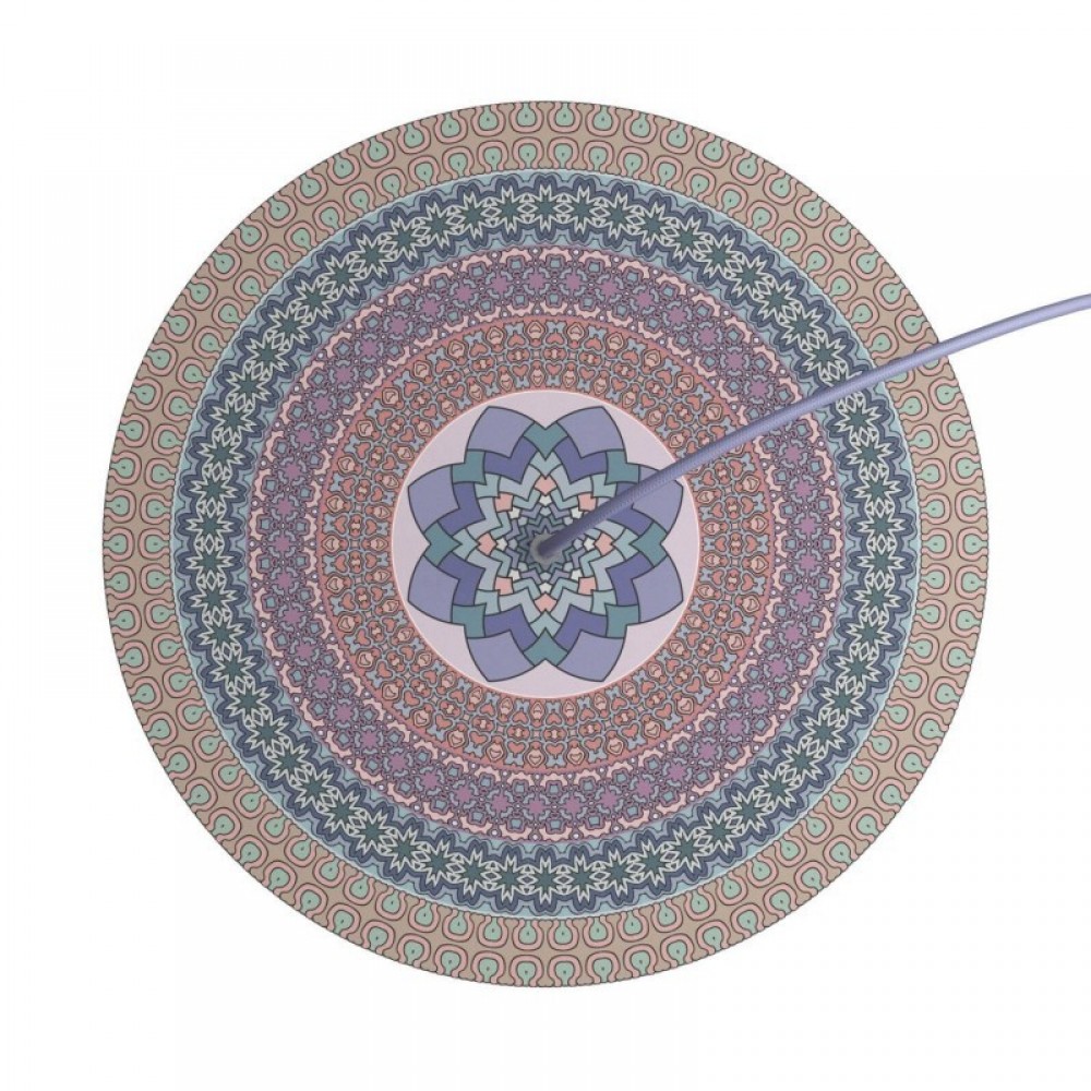 Ροζέτα Rose-One 400mm Στρογγυλή με 1 Τρύπα Σε Mandala Varanasi Σχέδιo - Creative Cables