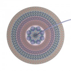 Ροζέτα Rose-One 400mm Στρογγυλή με 1 Τρύπα Σε Mandala Varanasi Σχέδιo - Creative Cables