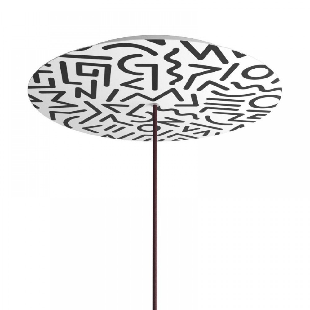 Ροζέτα Rose-One 400mm Στρογγυλή με 1 Τρύπα Σε Street Art Σχέδιo - Creative Cables