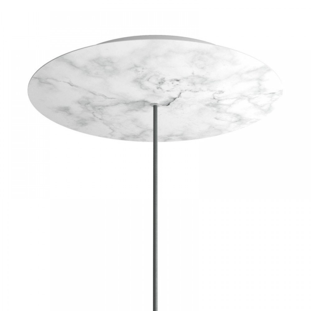 Ροζέτα Rose-One 400mm Στρογγυλή με 1 Τρύπα Σε Λευκό Μάρμαρο Σχέδιo - Creative Cables