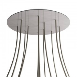 Ροζέτα Rose-One 400mm Στρογγυλή με 12 Τρύπες Νικέλ Ματ Dibond - Creative Cables